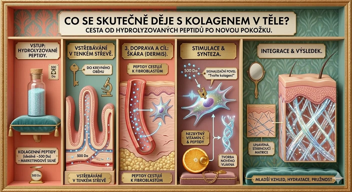 Co se skutečně děje s kolagenem v těle? Od peptidů po pokožku