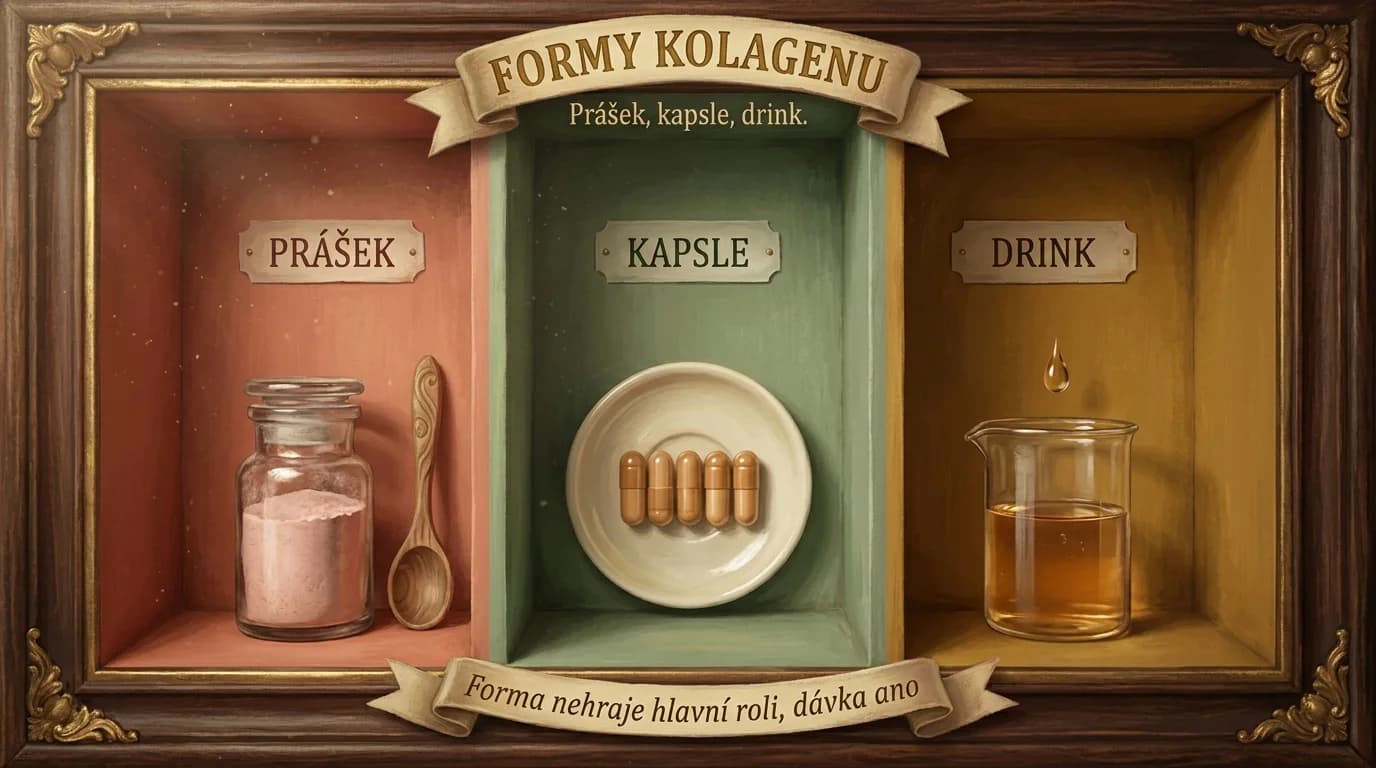 Formy kolagenu: prášek, kapsle, drink. Co funguje lépe?