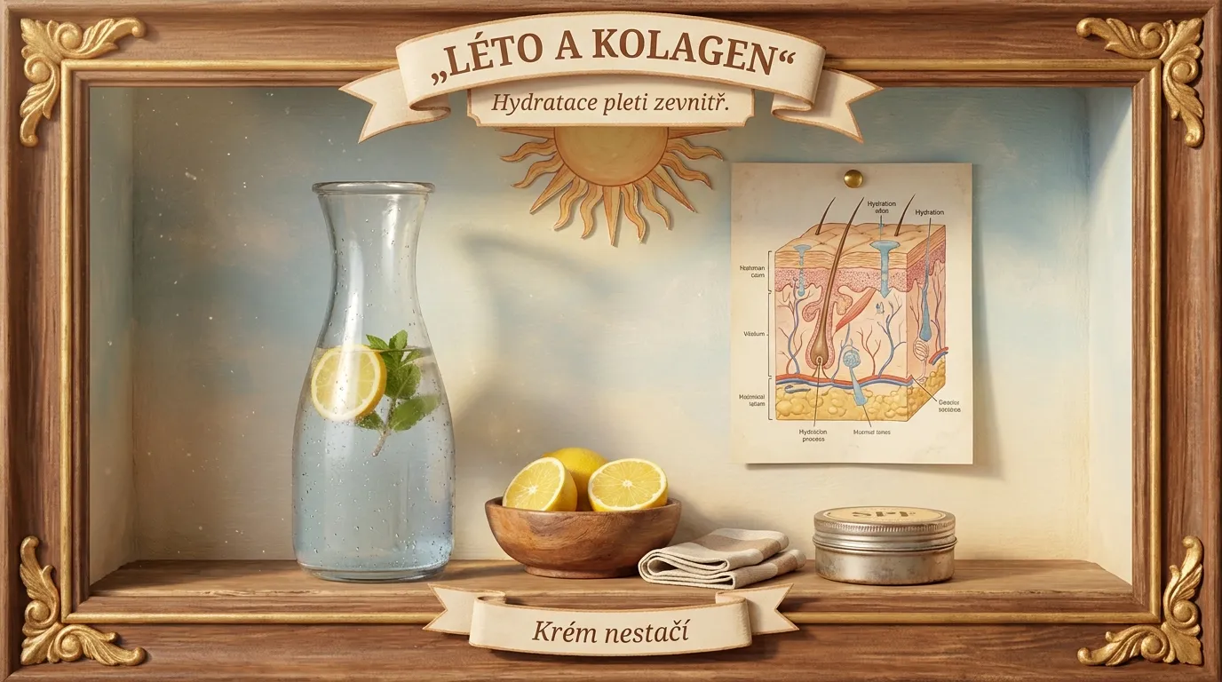 Léto a kolagen: Hydratace pleti zevnitř, proč krém nestačí