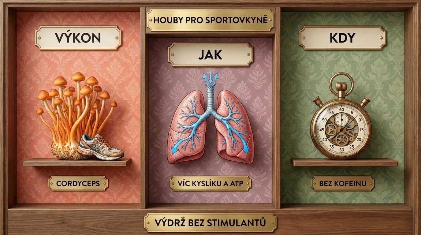 Funkčné huby pre športovkyne: Cordyceps a výkon bez kofeínu