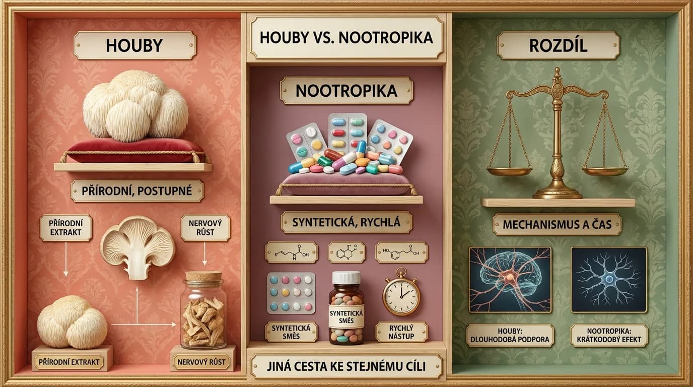 Funkčné huby vs. nootropiká: v čom je rozdiel?
